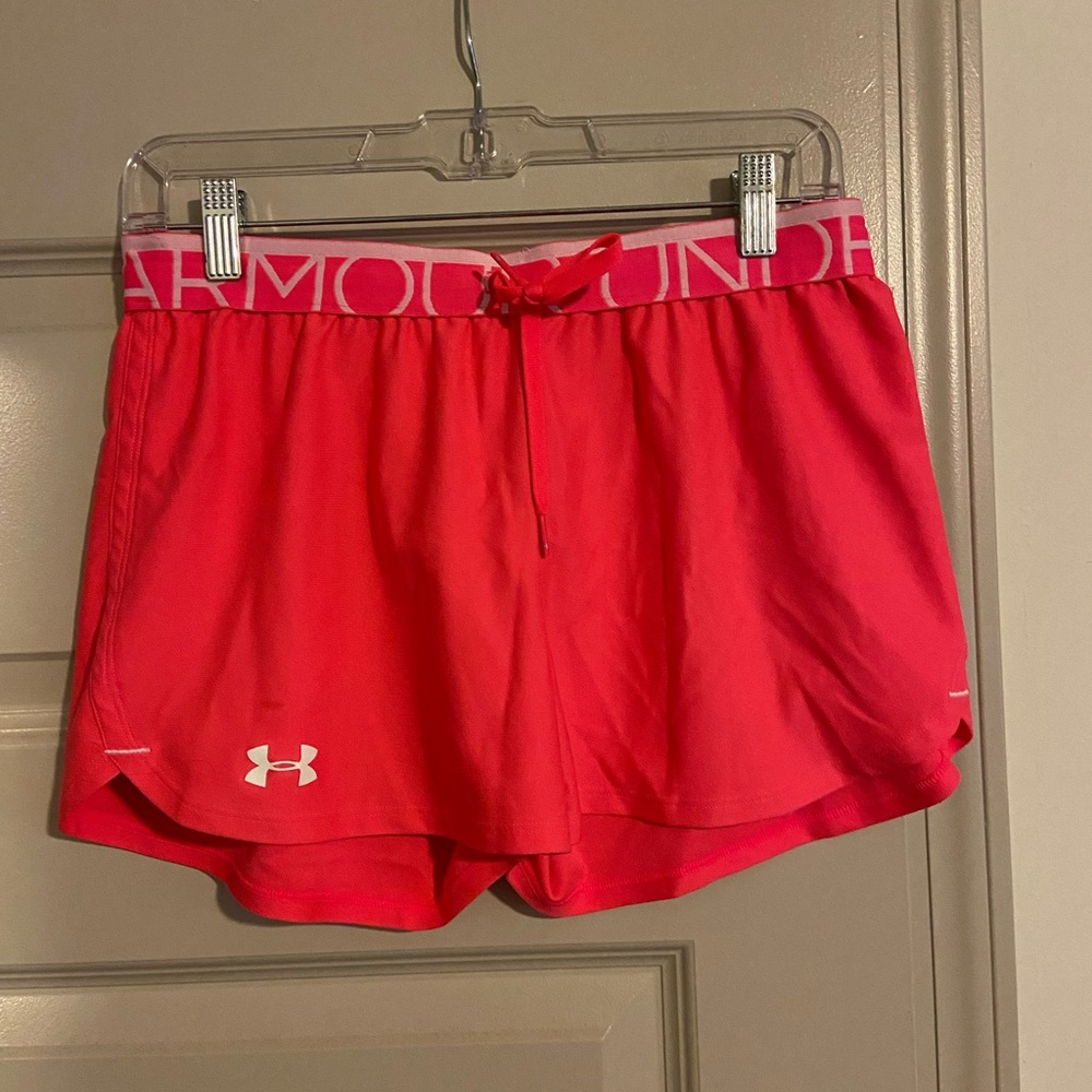 Pink Under Armour shorts